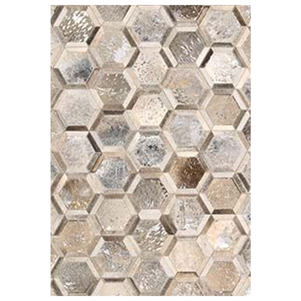 Celyn Natural Hair On Leather Rugs