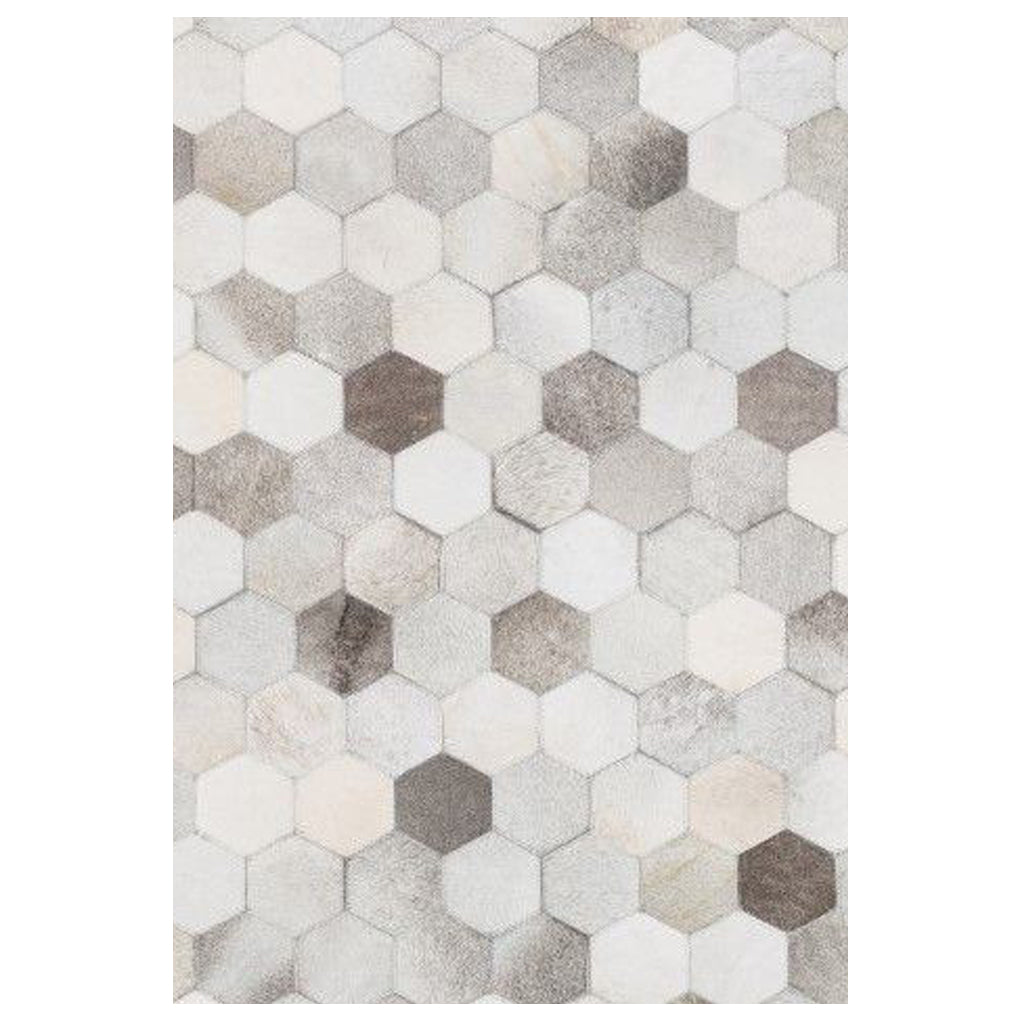 Fluora Designer Natural Hair on Leather hide Rugs