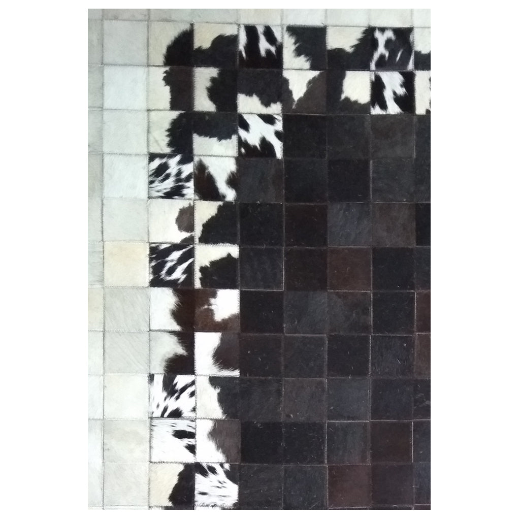 Bloom Luxury Brown Hair on Leather Rugs