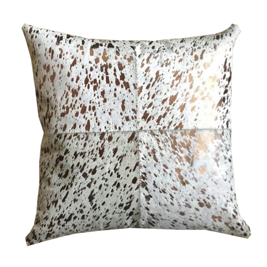 Hair on Leather Pillow Cover