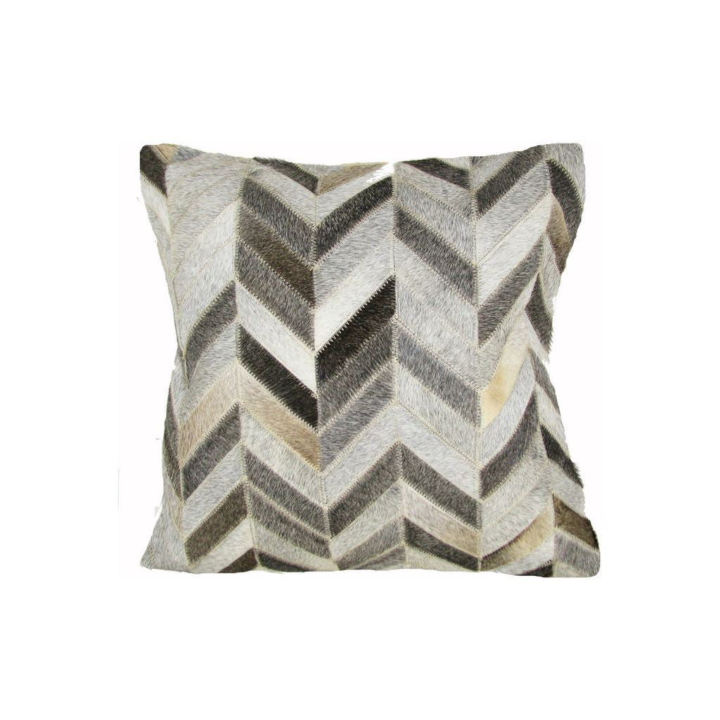 Hair on Leather Pillow Cover