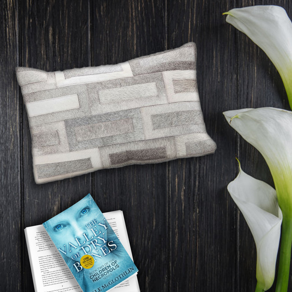 Hair on Leather Pillow Cover