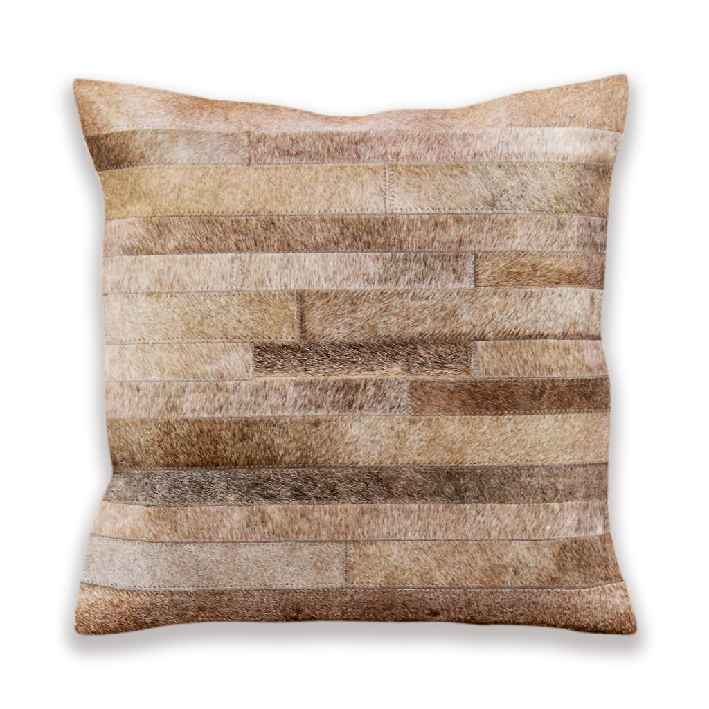 Beige Hair On Leather Cushion Covers