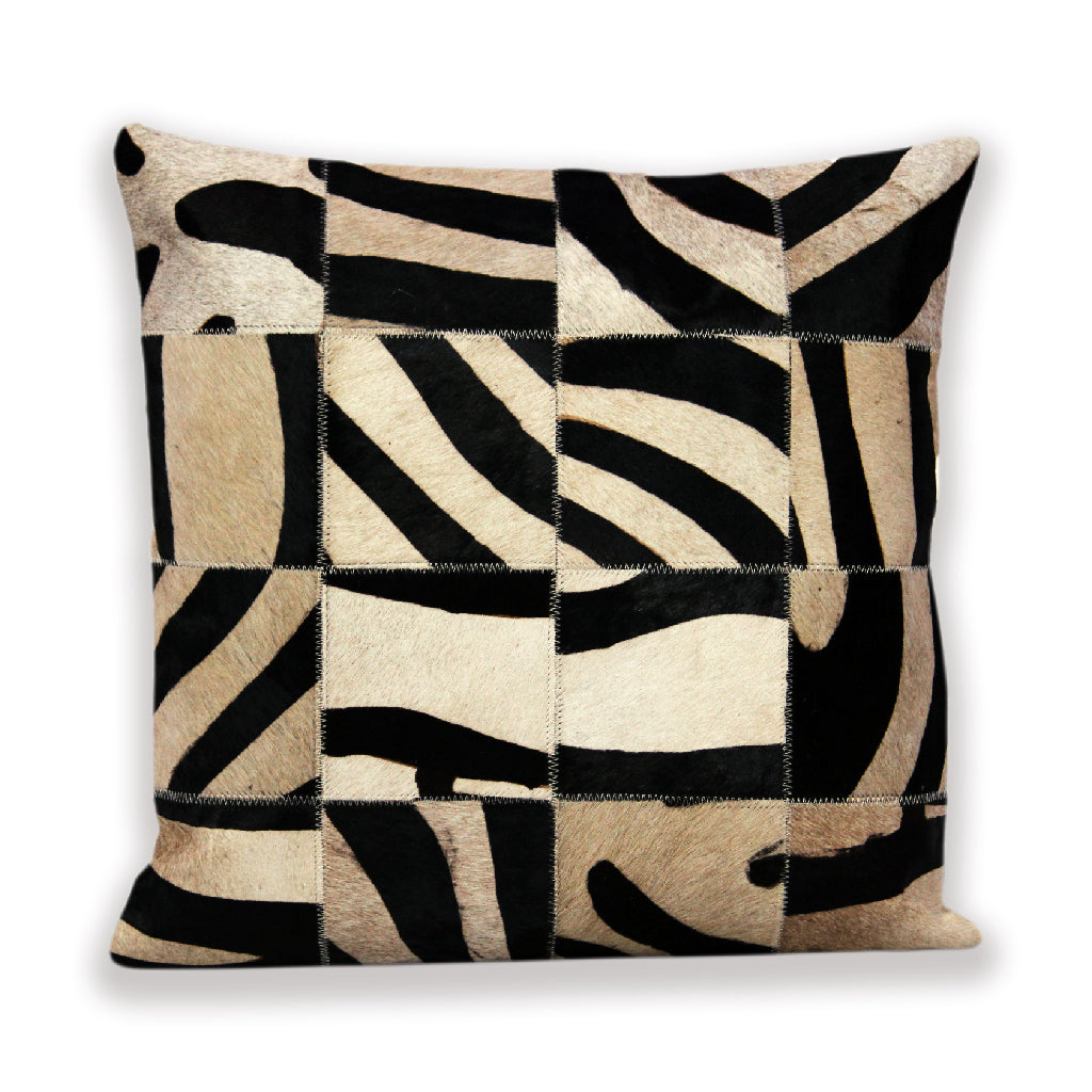Hairon Leather Zebra Cushion Covers