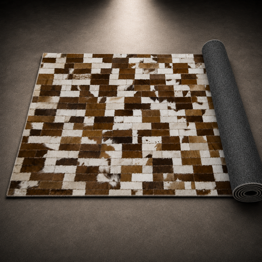 Zian Brown Hairon Leather Carpet