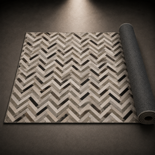 Folio Grey Hairon Leather Carpet