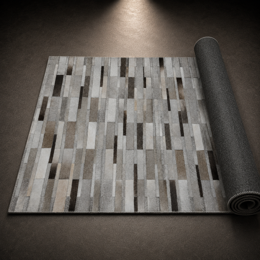 Kian Grey Hairon Leather Carpet