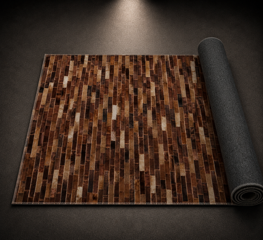 Inferno Brown Hairon Leather Carpet