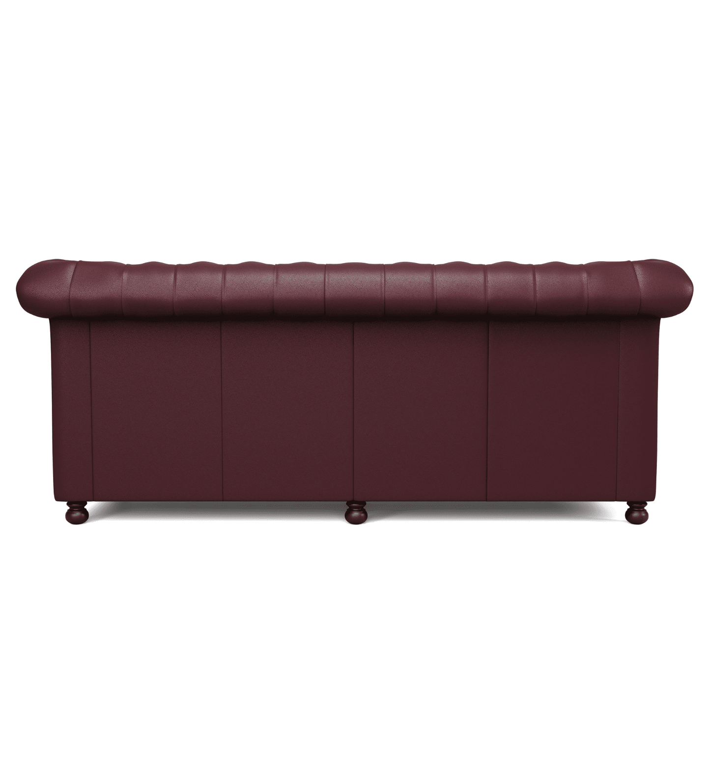 Chelsea Italian Leather Sofa 3 Seater in Berry