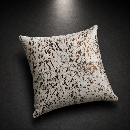 Beem Gold Hair On Leather Pillow Cover