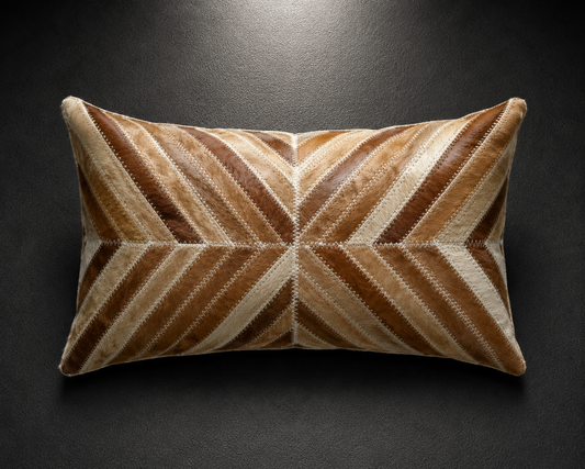 Grain Hair On Leather Pillow Cover