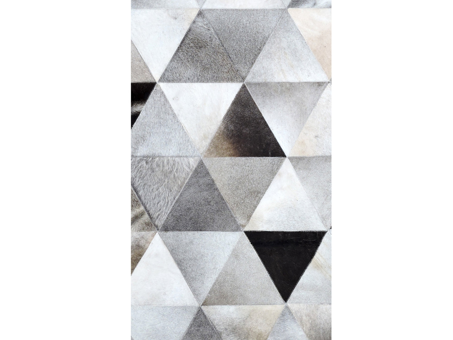 Diamond Silver Hairon Leather Carpet
