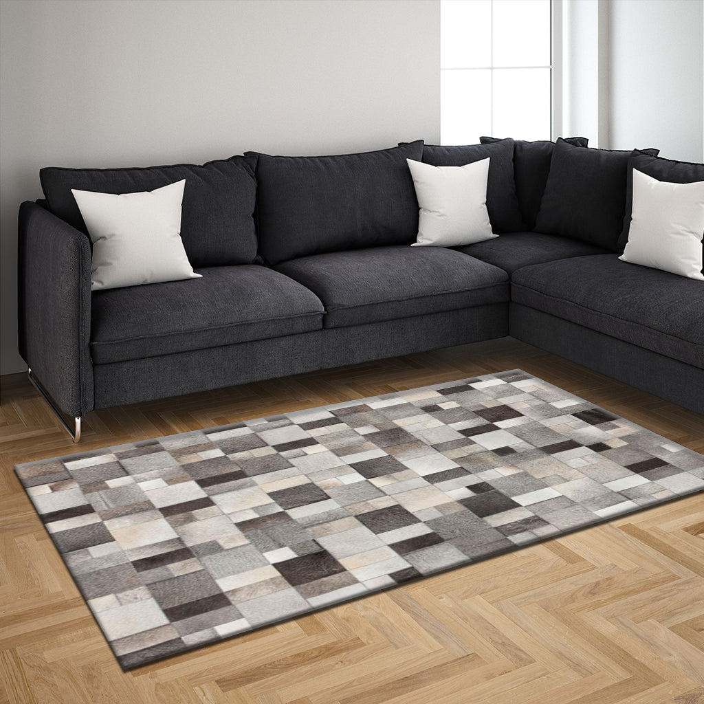 Brown Hair on Leather Rugs