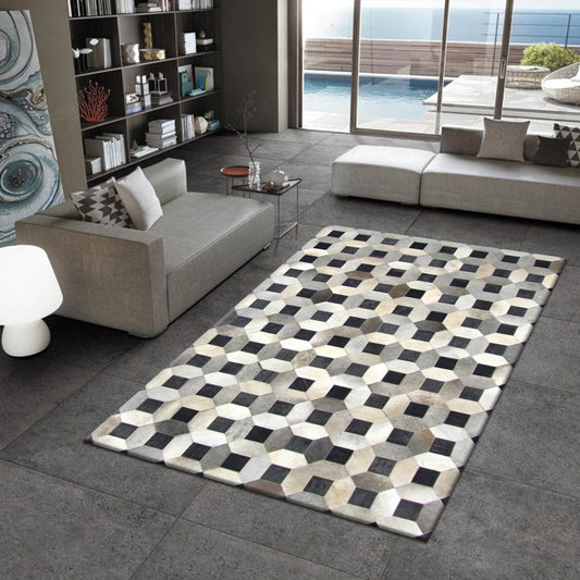 Handmade Hair on Leather Rugs