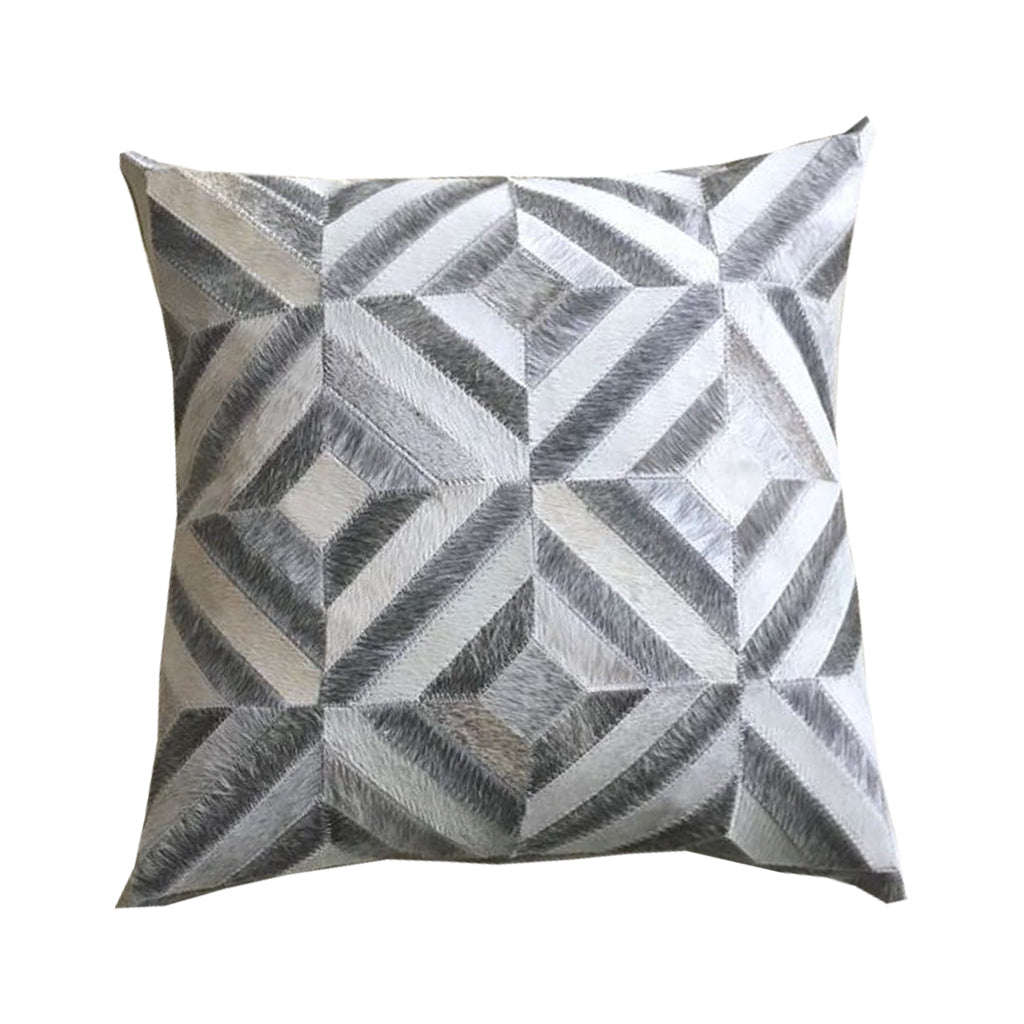 Hair on Leather Pillow Cover