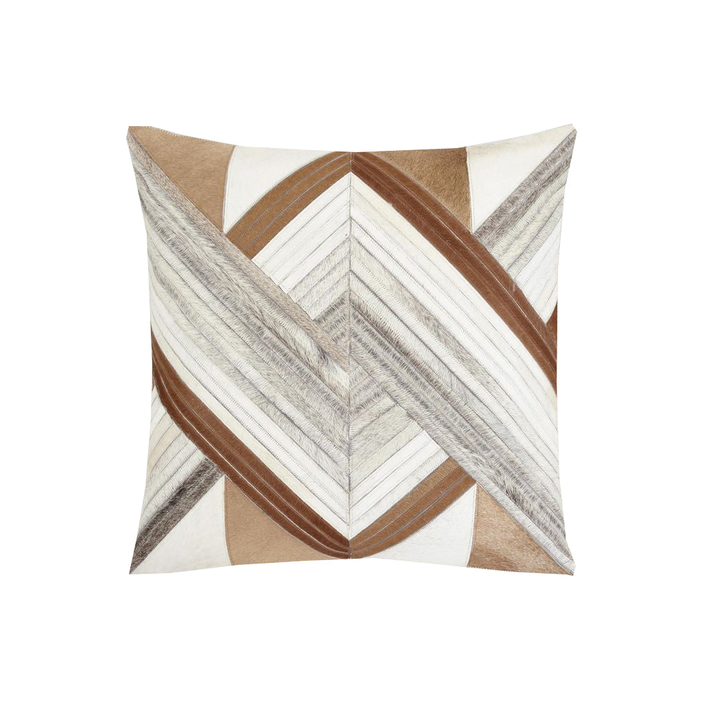 Hair on Leather Pillow Cover