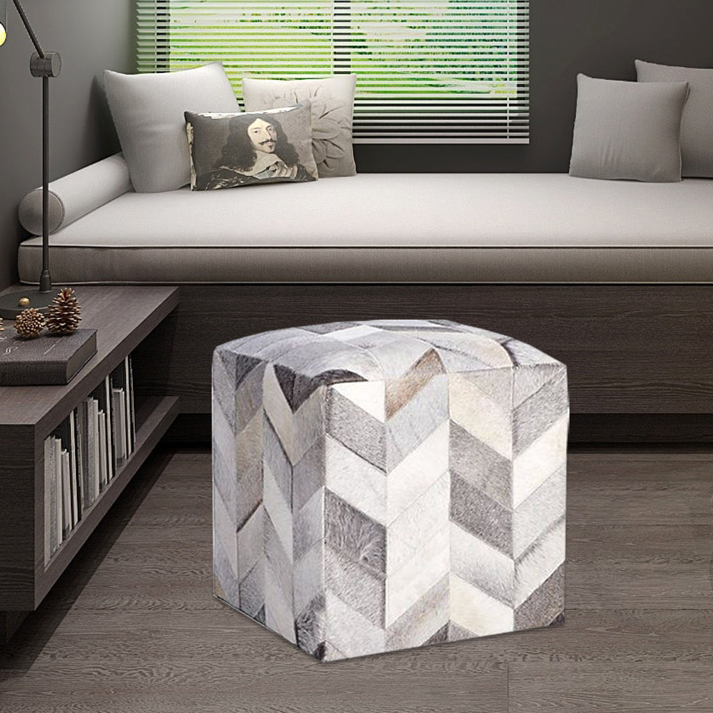 Leather Ottoman stool